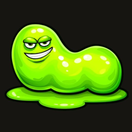Jelly worm, rigged by Riggy and running in the Spine runtime