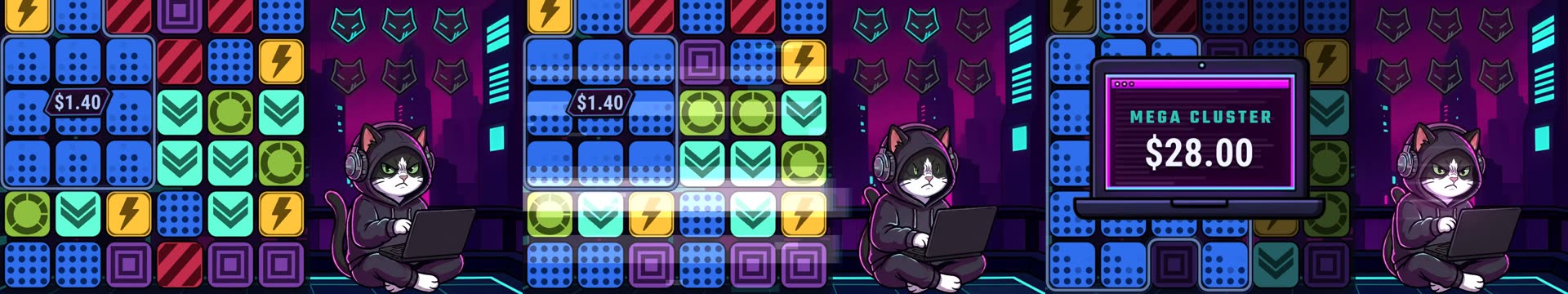 The cat in the game: hack, glitch and the mega cluster